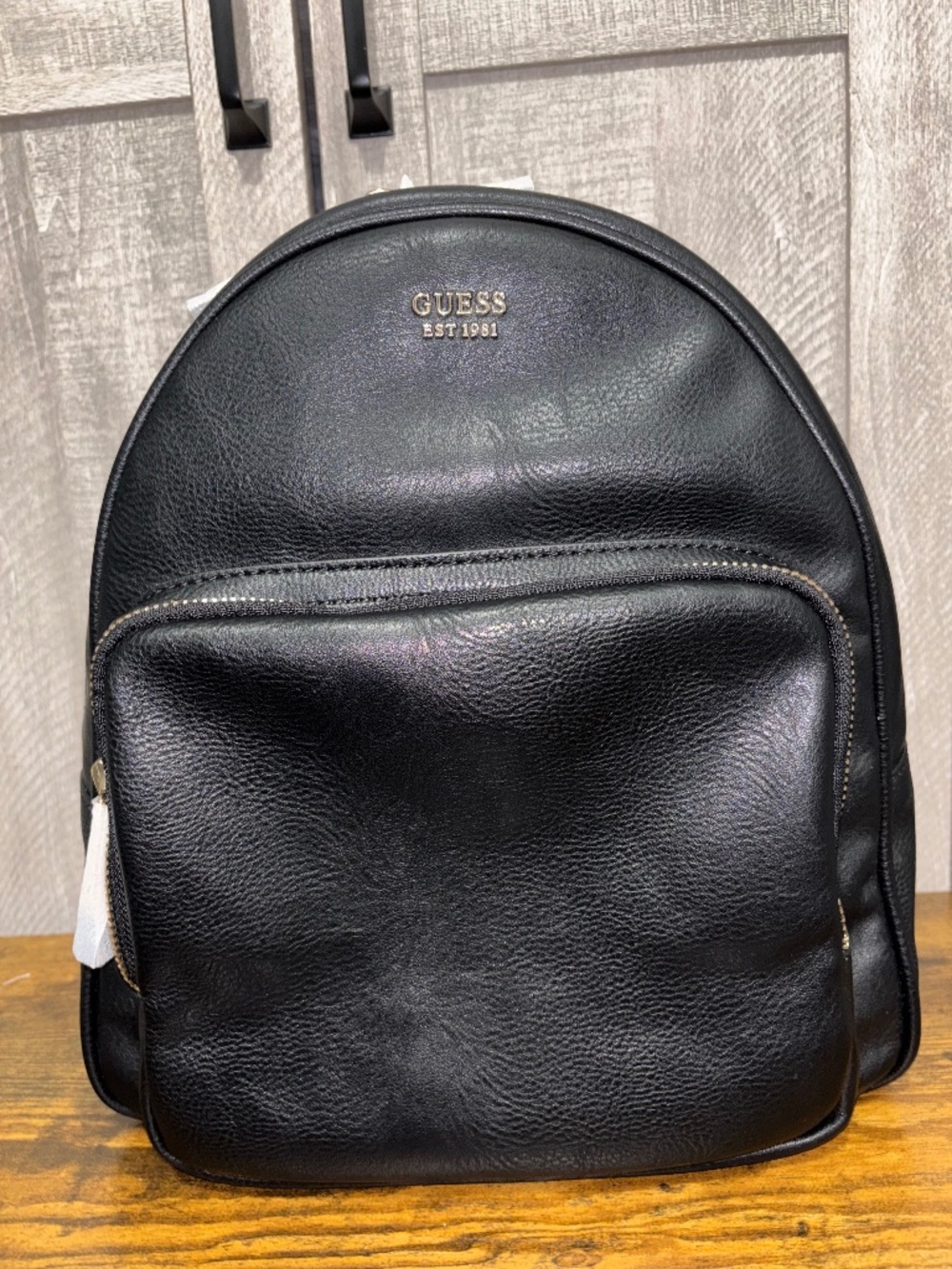 Black Guess Rylan Backpack Purse Bag